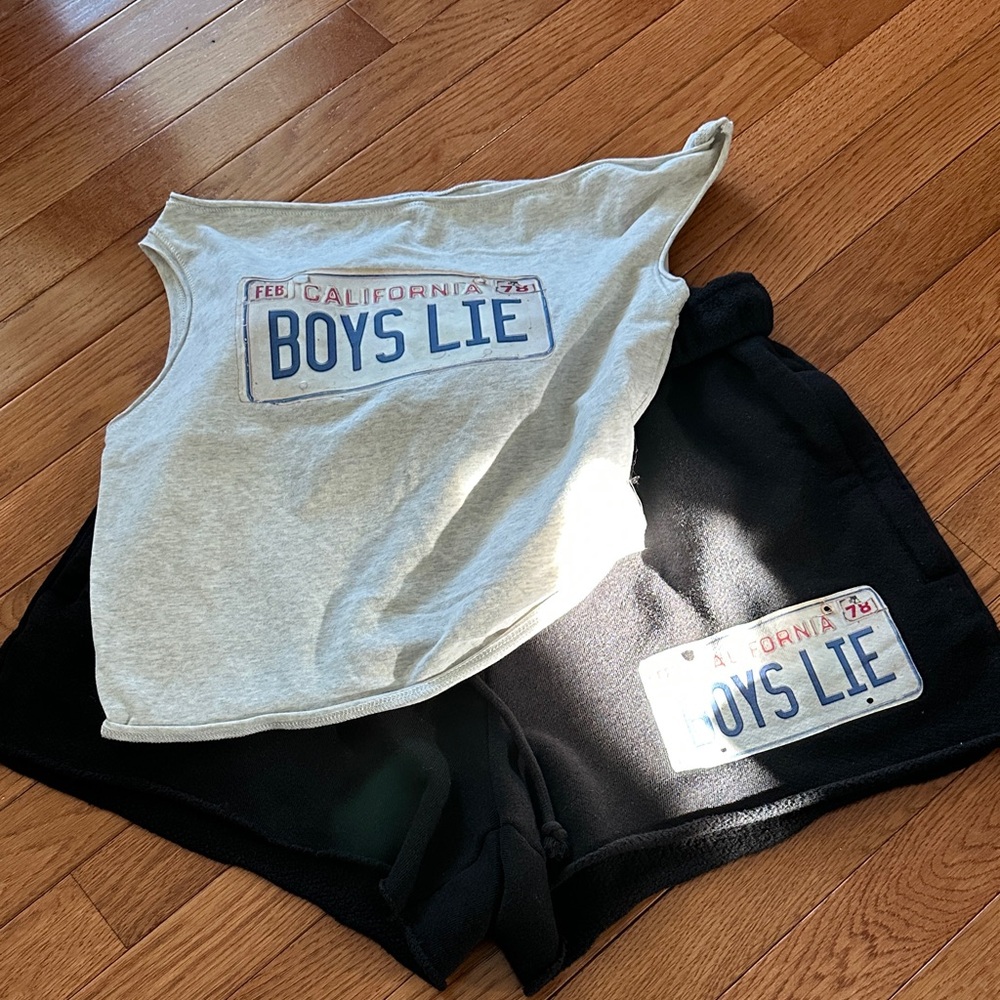 Boys Lie Black Shorts and matching tank